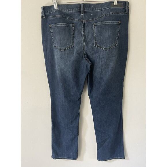 DKNY SOHO Skinny Womens Size 16 Stretch Medium Wash Mid Rise Denim Blue Jeans - Picture 6 of 13